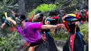 湘西摸泥狂欢节，傩面舞祈福氛围感拉满